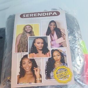 Handmade Crochet Hair - Black Serendipa Passion Twist 14 Inches 8 Packs